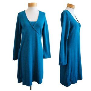 Horny Toad Teal Tomboy Wrap Dress Tencel Blend Camping Hiking Fishing Casual L